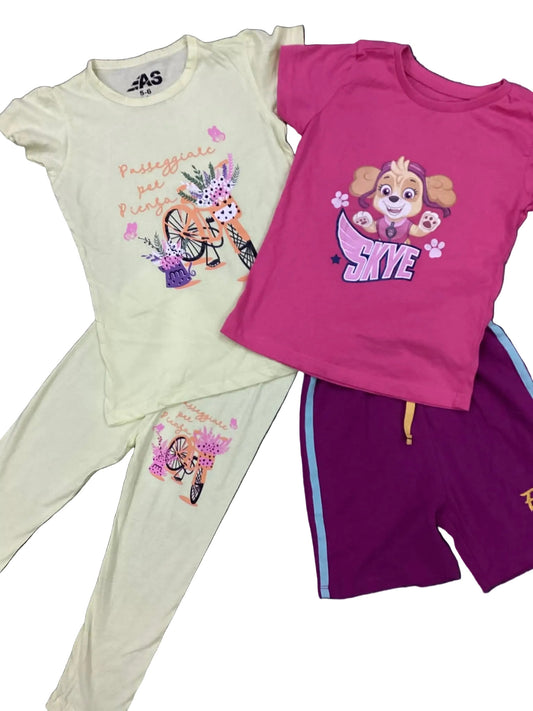 Kids Girls Affordable Baby Outfits –- Summer Sale New Arrivals Packs Shirts and Shorts/Tights