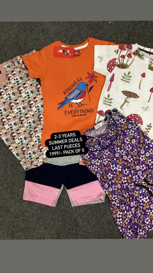 Kids Affordable Collection 2026: Kids Girls Branded Packs Deal Summer Sale 2-3 Year