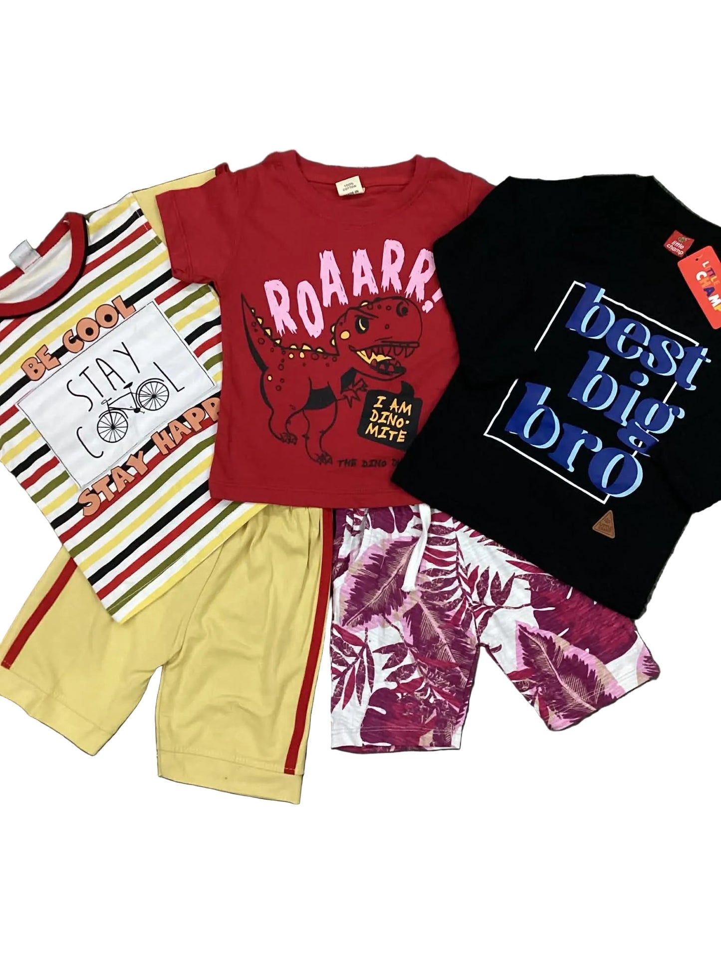 Kids Boys  Affordable Baby Outfits –- Summer Sale New Arrivals Packs Shirts and Shorts