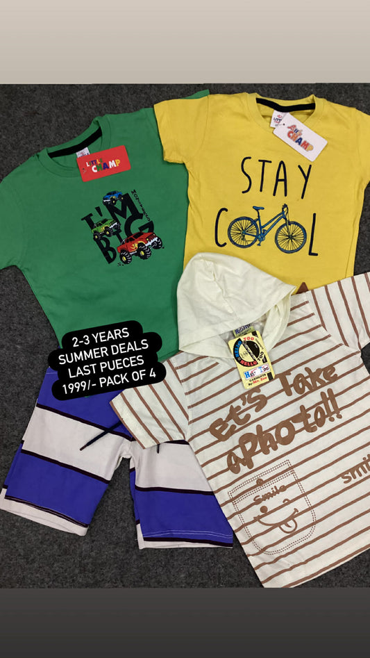 Kids Affordable Collection 2026: Kids Boys Branded Packs Deal Summer Sale 2-3 Year