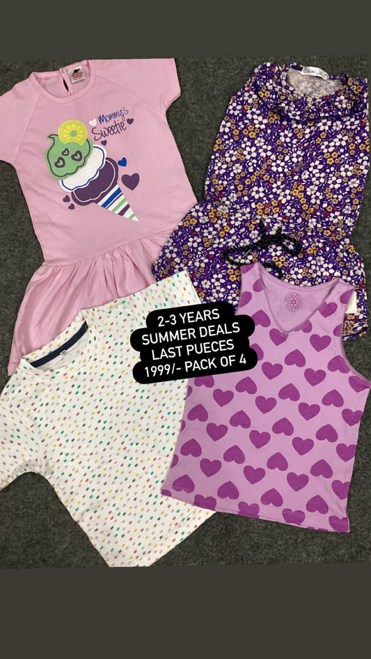 Kids Affordable Collection 2026: Kids Girls Branded Packs Deal Summer Sale 2-3 Year