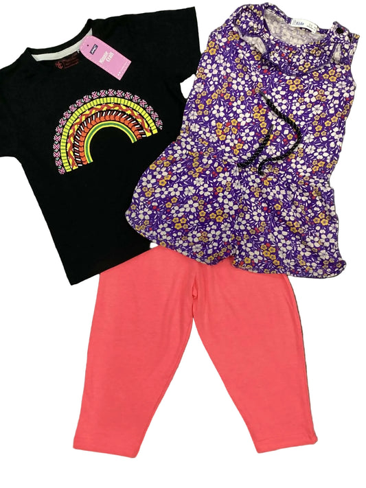 Kids Girls Affordable Baby Outfits –- Summer Sale New Arrivals Packs Shirts and tights pack