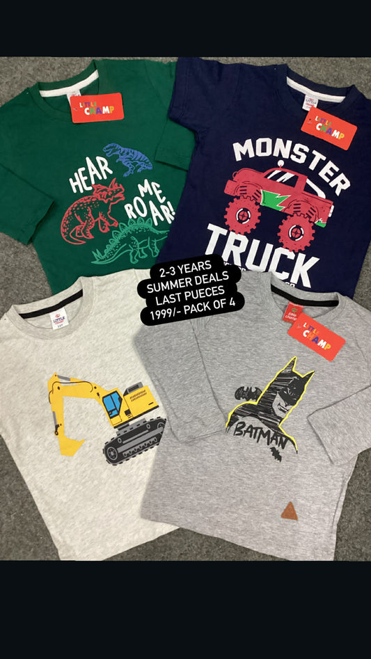 Kids Affordable Collection 2026: Kids Boys Branded Packs Deal Summer Sale 2-3 Year