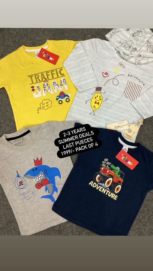 Kids Affordable Collection 2026: Kids Boys Branded Packs Deal Summer Sale 2-3 Year