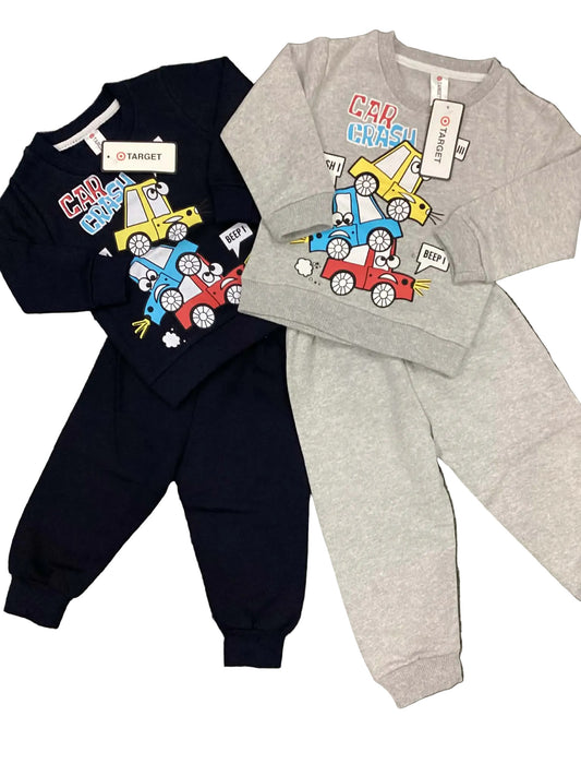 Kids Boys Affordable Baby Outfits –- Winter Warm Fleece Track Suit