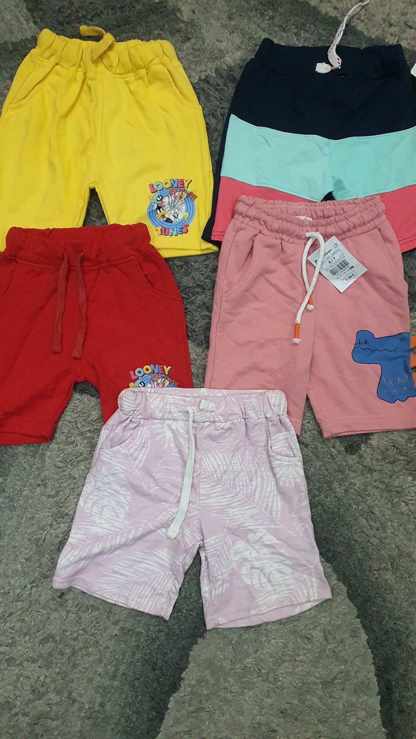 Kids Girls Boys Shorts Pack of 5 Summer Branded Imported 4-5 Year
