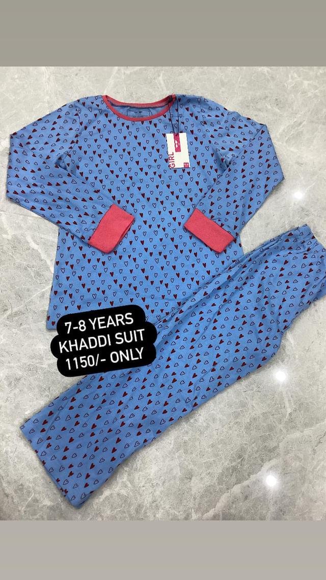 Kids Summer Sale Imported Original KHAADI Pj Suit Mid Weather