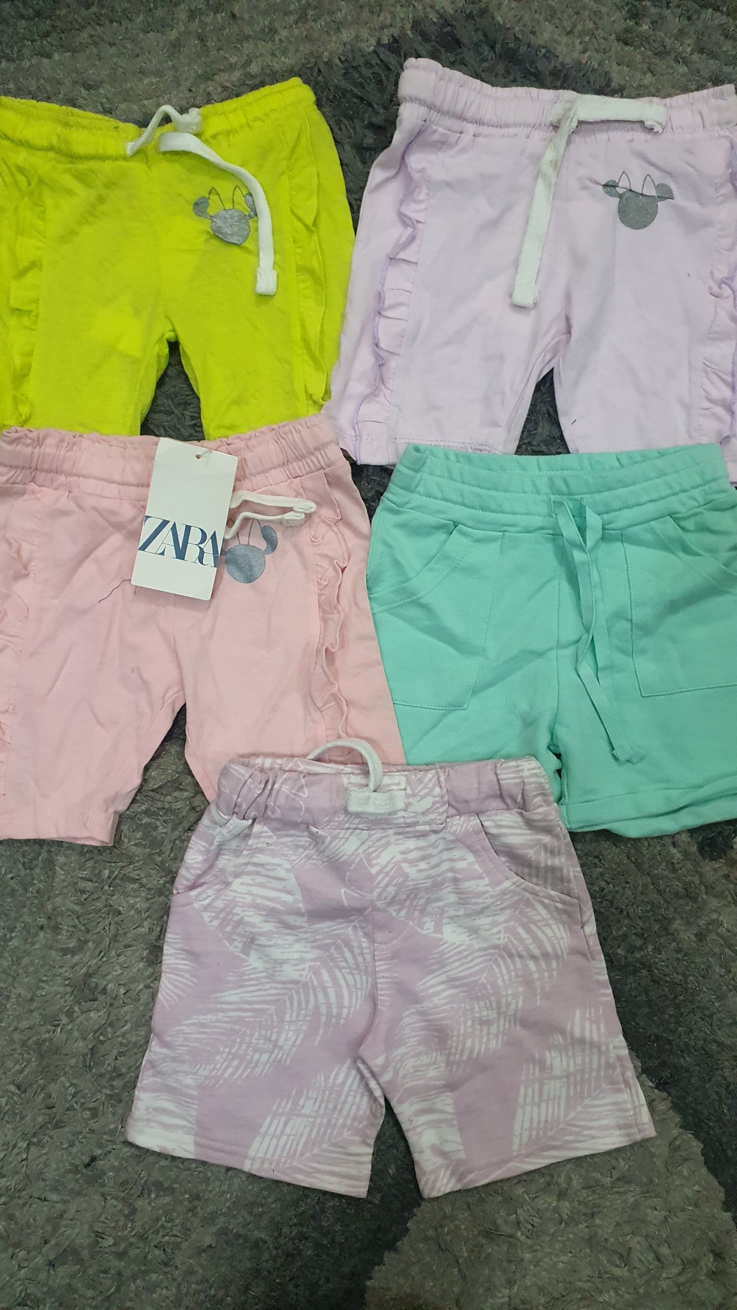 Kids Girls Shorts Pack of 5 Summer Branded Imported 18-24 Months and 2-3 Year