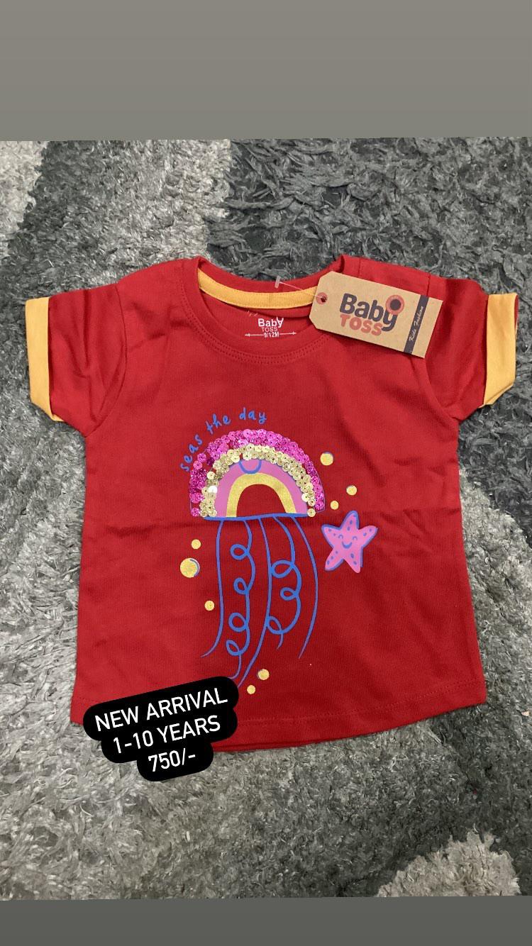 Kids Girls Original Branded Summer Collection Red Jelly Fish
