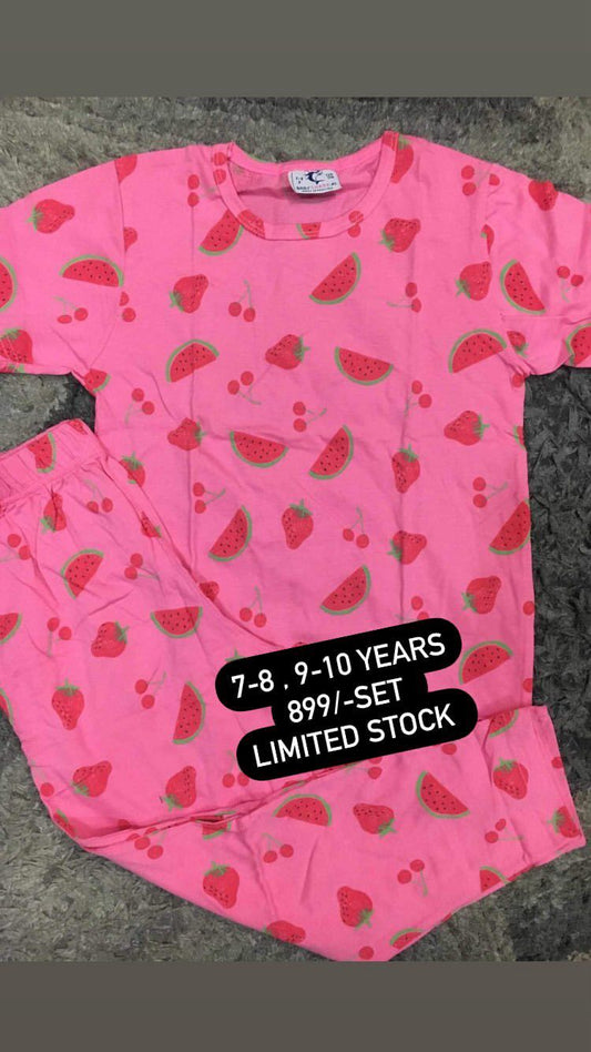 Kids Girls Summer Pj Suit Branded Imported 7-8 Year and 9-10 Year