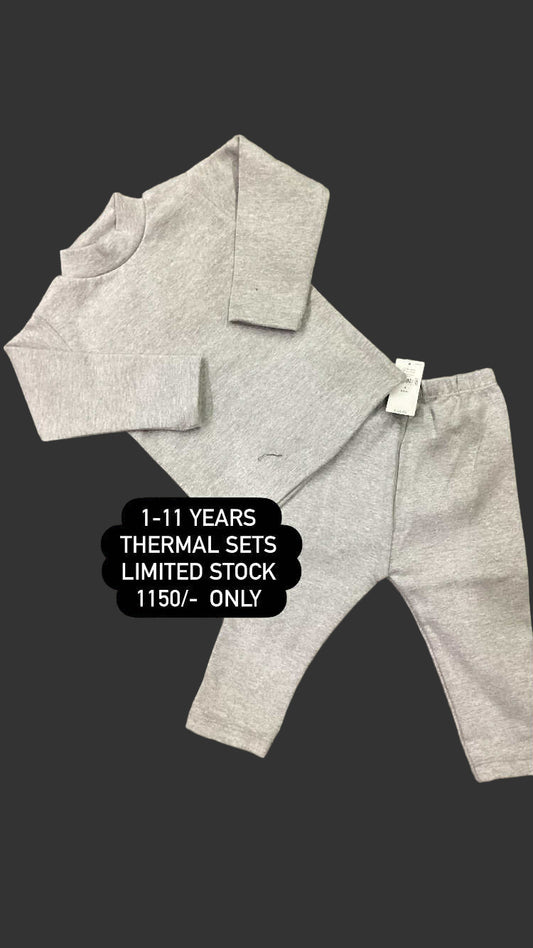 Kids Boys Girl Affordable Baby Outfits –-Thermal Set Import Mock Neck with Tights Warmy