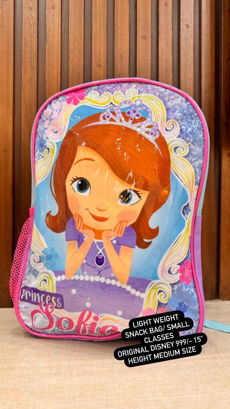 Kids Girls Boys Snack Bag Pack High Quality Single Zipper 15 Inch Sophia