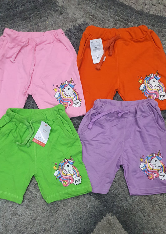 Kids Girls Shorts Pack of 4 Summer Branded Imported 4-5 Yearr