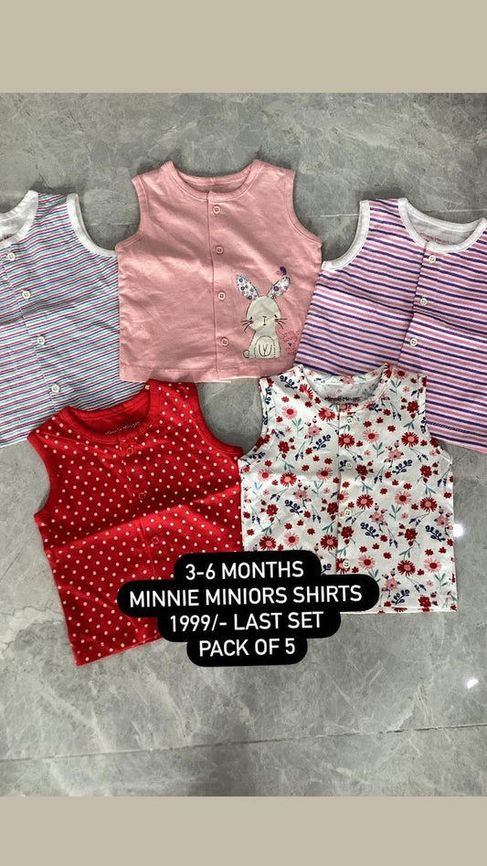 Kids Infant Summer Sale Branded Minnie Minors Sandos Deal Pack of 5
