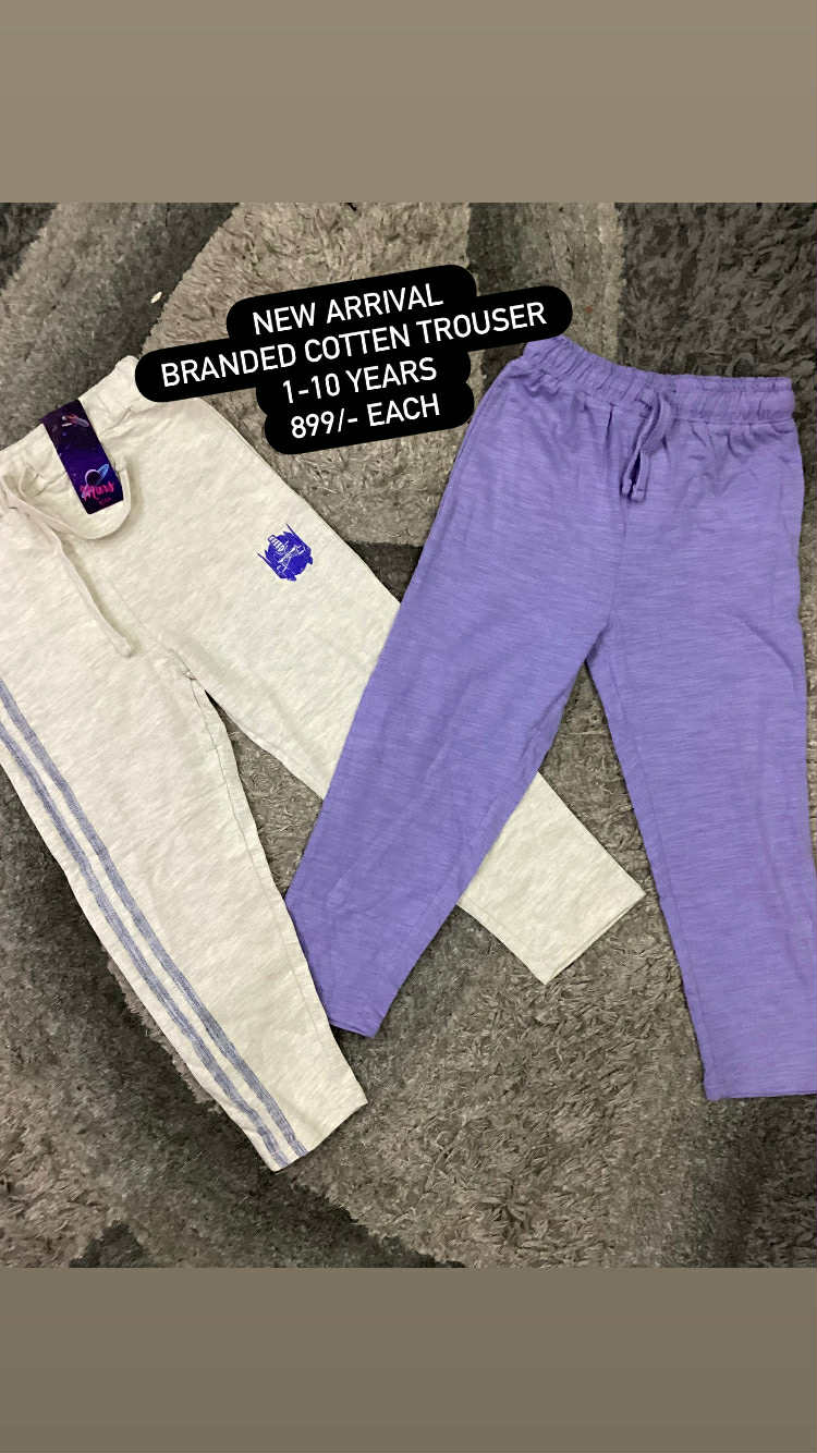 Kids Boy Girl Affordable Baby Outfits –- Branded Cotton Trousers