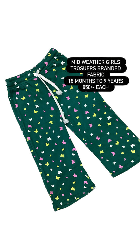 Kids Girl Affordable Baby Outfits –- Printed Branded Cotton Trousers