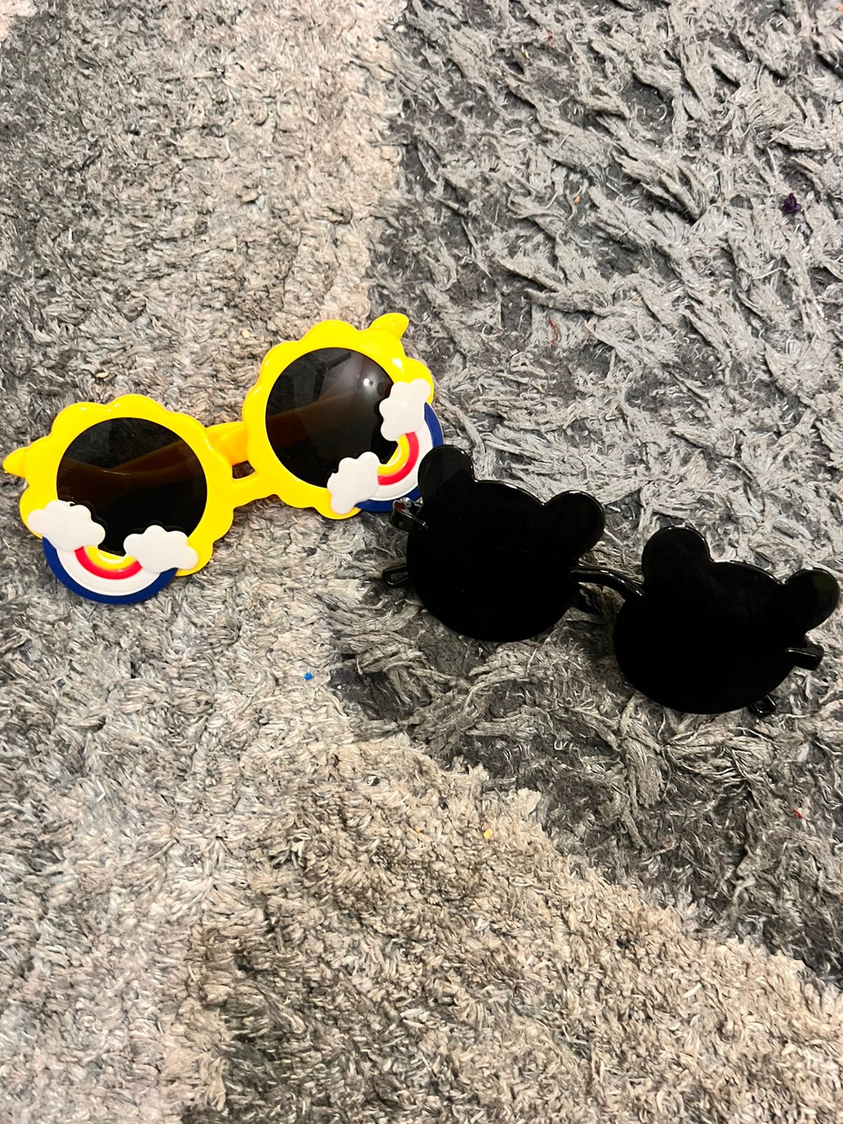Pack of 2: Imported Pack of 2 Glasses Yellow Rianbow and Black Micky Mouse Blessed Sale