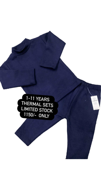 Kids Boys Girl Affordable Baby Outfits –-Thermal Set Import Mock Neck with Tights Warmy