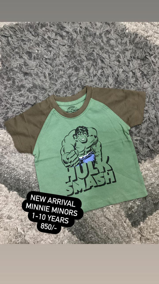 Kids Boys Summer Original Minnie Minors Hulk