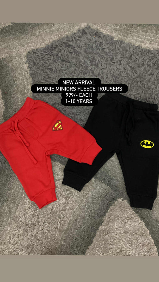 Kids Girls Boys Affordable Baby Outfits –- Original Minnie Minors Branded Fleece Trouser