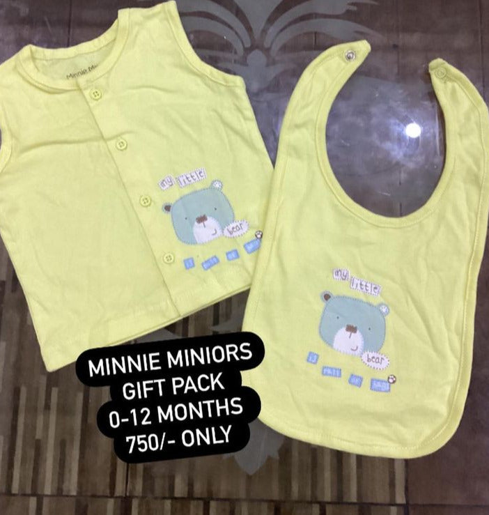 Kids Infant Minnie Minors Pack of 2 Button Shirt with Long Yellow Combo