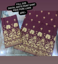 Load image into Gallery viewer, Kids Girls Digital Matte Paint ShirT Piece Pure Lawn
