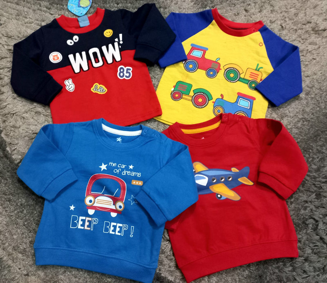 Kids Infant Girls Boys Sweat-Shirts Deal of 4 (6-9M)