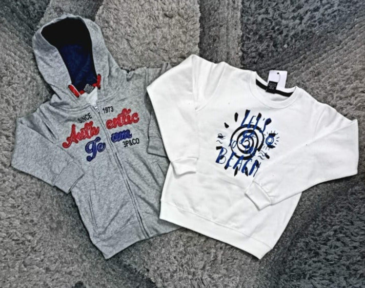 Kids Girls Boys Sweat-Shirt With Hodie Deal of 2 ( 7-8 Y)