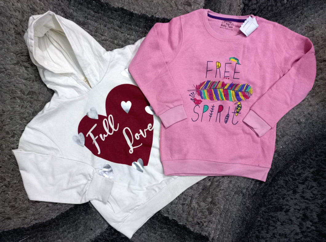 Kids Girls Boys Sweat-Shirt with Hodie Deal of 2 ( 9-10Y)