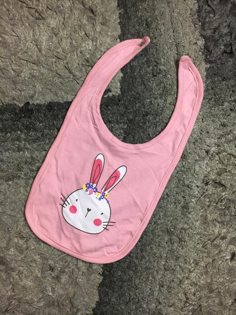Kids Infant Minnie Minors Bib Pink (Rabbit)