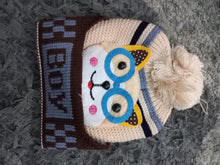 Load image into Gallery viewer, Kids Winter Warm Woolen Caps 1-2 Year Free Size Bear Boy
