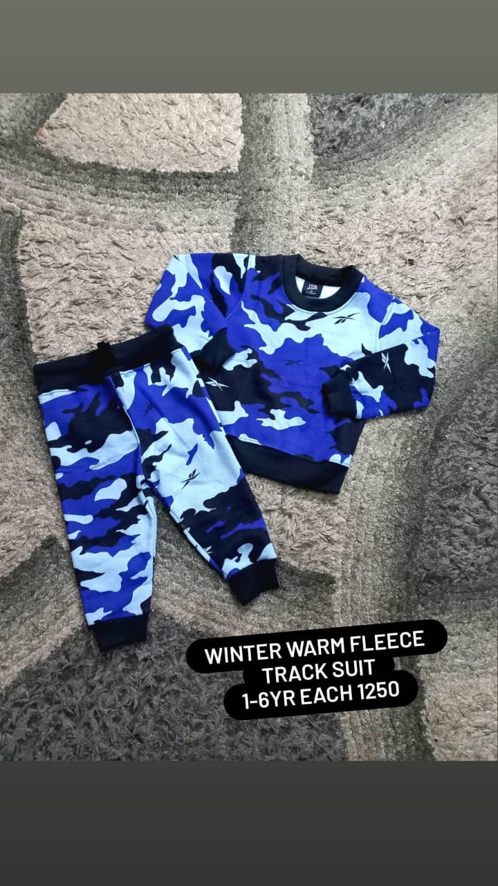 KidsFleece Winter Suit Camofladge Blue 1-7 Year New Arrivals 2023